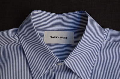 5 news : MARKAWARE マーカウェアー 「ピンストライプシャツ」